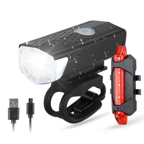 Bike Headlight Taillight Night Riding Safety Set product